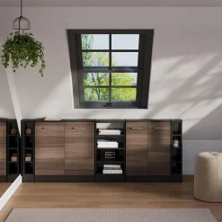 Dachschrägenschrank-Set Rion Edelgrau/Anthrazit 5er Set Vicco