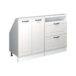 Dachschrägenschrank-Set Rion Weiß Landhaus/Weiß 2er Set Vicco