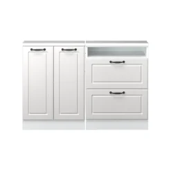 Dachschrägenschrank-Set Rion Weiß Landhaus/Weiß 2er Set Vicco