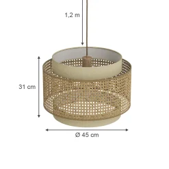 Deckenlampe Morten Creme 45 x 31 cm Vicco