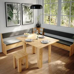 Eckbankgruppe Roman Goldkraft Eiche 210 x 210 cm mit Tisch Vicco