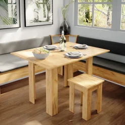 Eckbankgruppe Roman Goldkraft Eiche 180 x 180 cm mit Tisch Vicco