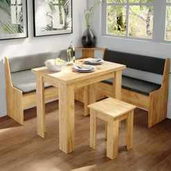 Eckbankgruppe Roman Goldkraft Eiche 150 x 150 cm mit Tisch Vicco