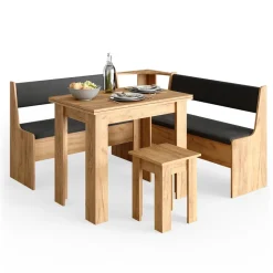 Eckbankgruppe Roman Goldkraft Eiche 150 x 150 cm mit Tisch Vicco