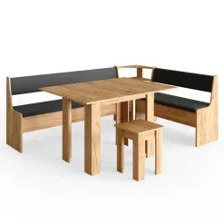 Eckbankgruppe Roman Goldkraft Eiche 210 x 150 cm mit Tisch Vicco