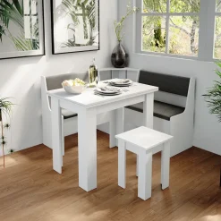 Eckbankgruppe Roman Weiß 120 x 120 cm Ohne Tisch Vicco