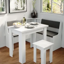 Eckbankgruppe Roman Weiß 120 x 120 cm Ohne Tisch Vicco