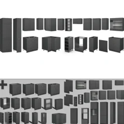 Eckküche Fame-Line Anthrazit-Gold Landhaus 347 x 60 cm , AP Anthrazit Vicco