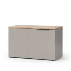 Eckkommode Wido Greige 80 x 50 cm mit Tür Vicco