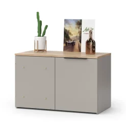 Eckkommode Wido Greige 80 x 50 cm mit Tür Vicco