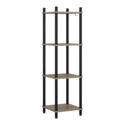 Eckregal Bivio Goldkraft Eiche/Anthrazit 30 x 102.5 cm 4 Ablageflächen Vicco