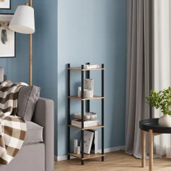 Eckregal Bivio Goldkraft Eiche/Anthrazit 30 x 102.5 cm 4 Ablageflächen Vicco