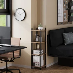 Eckregal Bivio Goldkraft Eiche/Anthrazit 30 x 102.5 cm 4 Ablageflächen Vicco