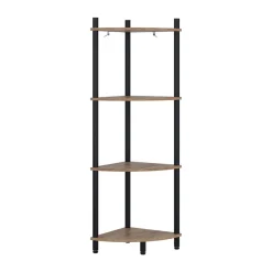 Eckregal Bivio Goldkraft Eiche/Anthrazit 29 x 102.5 cm mit 4 Ablagefächern Vicco