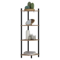 Eckregal Bivio Goldkraft Eiche/Anthrazit 29 x 102.5 cm mit 4 Ablagefächern Vicco