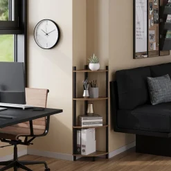 Eckregal Bivio Goldkraft Eiche/Anthrazit 29 x 102.5 cm mit 4 Ablagefächern Vicco