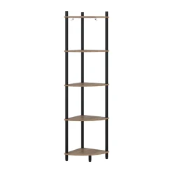 Eckregal Bivio Goldkraft Eiche/Anthrazit 29 x 133 cm mit 5 Ablagefächern Vicco