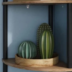 Eckregal Bivio Goldkraft Eiche/Anthrazit 29 x 133 cm mit 5 Ablagefächern Vicco