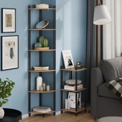 Eckregal Bivio Goldkraft Eiche/Anthrazit 30 x 72 cm 3 Ablageflächen Vicco