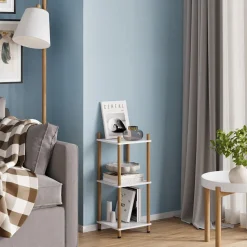 Eckregal Bivio Weiß/Kiefer 30 x 72 cm 3 Ablageflächen Vicco