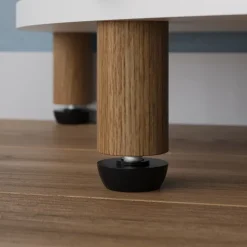 Eckregal Bivio Weiß/Kiefer 29 x 102.5 cm mit 4 Ablagefächern Vicco