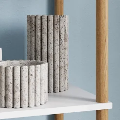 Eckregal Bivio Weiß/Kiefer 30 x 102.5 cm 4 Ablageflächen Vicco