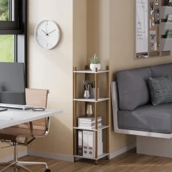 Eckregal Bivio Weiß/Kiefer 30 x 102.5 cm 4 Ablageflächen Vicco