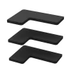 Eckregal Curva Schwarz 40.5 x 2.5 cm 3er Set Vicco