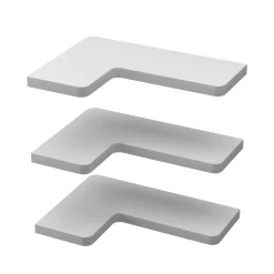 Eckregal Curva Weiß 40.5 x 2.5 cm 3er Set Vicco