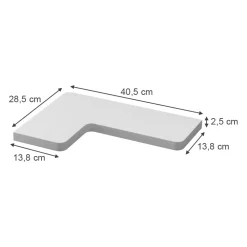 Eckregal Curva Weiß 40.5 x 2.5 cm 3er Set Vicco