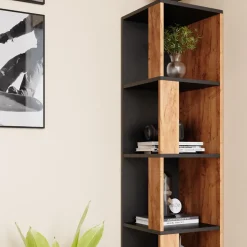 Eckregal Lio Goldkraft Eiche 33.3 x 162.2 cm Vicco