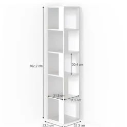 Eckregal Lio Weiß 33.3 x 162.2 cm Vicco