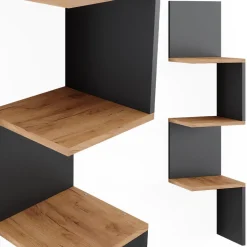 Eckregal Paolo Anthrazit 28 x 116.4 cm 2er Set Vicco