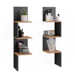 Eckregal Paolo Anthrazit 28 x 116.4 cm 2er Set Vicco