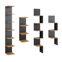 Eckregal Paolo Anthrazit 28 x 116.4 cm 2er Set Vicco