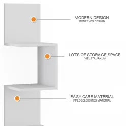 Eckregal Paolo Weiß 28 x 116.4 cm 2er Set Vicco