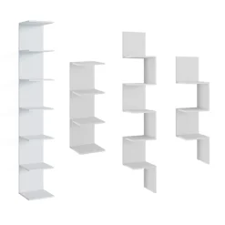 Eckregal Paolo Weiß 28 x 116.4 cm 2er Set Vicco