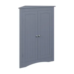 Eckschrank Bianco Grau 56 x 80 cm mit 2 Türen Vicco