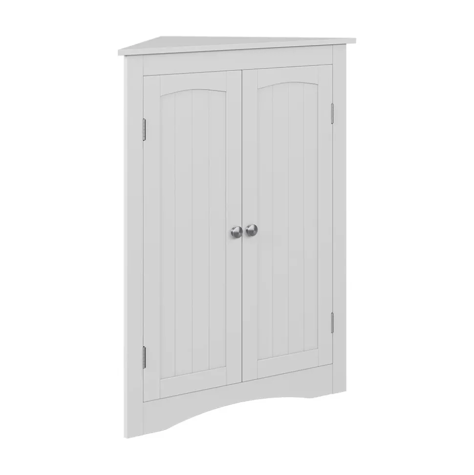 Eckschrank Bianco Weiß 56 x 80 cm mit 2 Türen Vicco