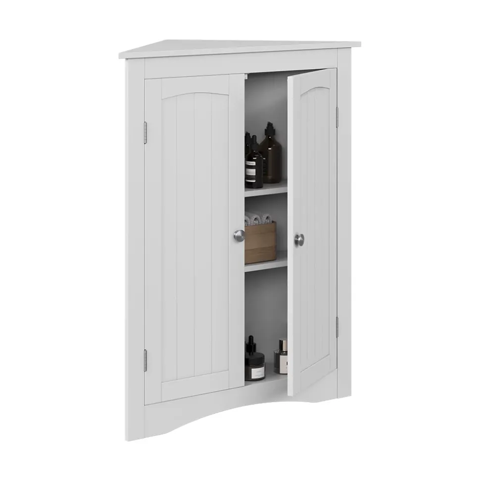 Eckschrank Bianco Weiß 56 x 80 cm mit 2 Türen Vicco