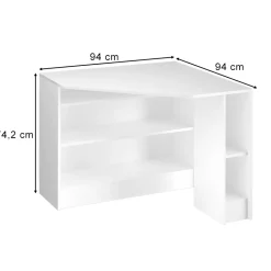 Eckschreibtisch Alvaro Weiß 94 x 94 cm Vicco