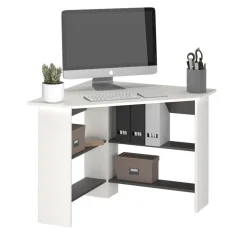 Eckschreibtisch Arion Weiß 90 x 90 cm Vicco