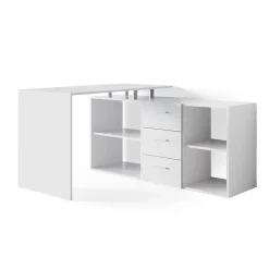 Eckschreibtisch Dante Weiß 215 x 60 cm Vicco