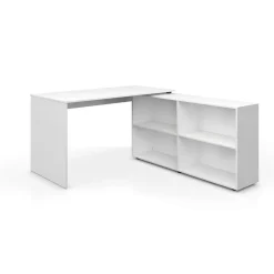 Eckschreibtisch FlexPlus Weiß 137 x 60 cm Vicco