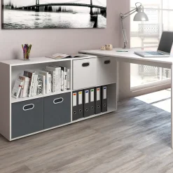 Eckschreibtisch FlexPlus Weiß 137 x 60 cm Vicco