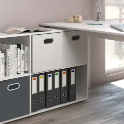 Eckschreibtisch FlexPlus Weiß 137 x 60 cm Vicco