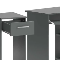 Eckschreibtisch Odin Anthrazit 83 x 76 cm Set mit PC-Schrank Vicco