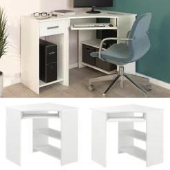 Eckschreibtisch Odin Weiß 83 x 76 cm Vicco