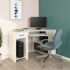 Eckschreibtisch Odin Weiß 83 x 76 cm Vicco