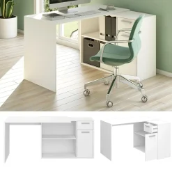Eckschreibtisch Robin Weiß 120 x 60 cm Vicco
